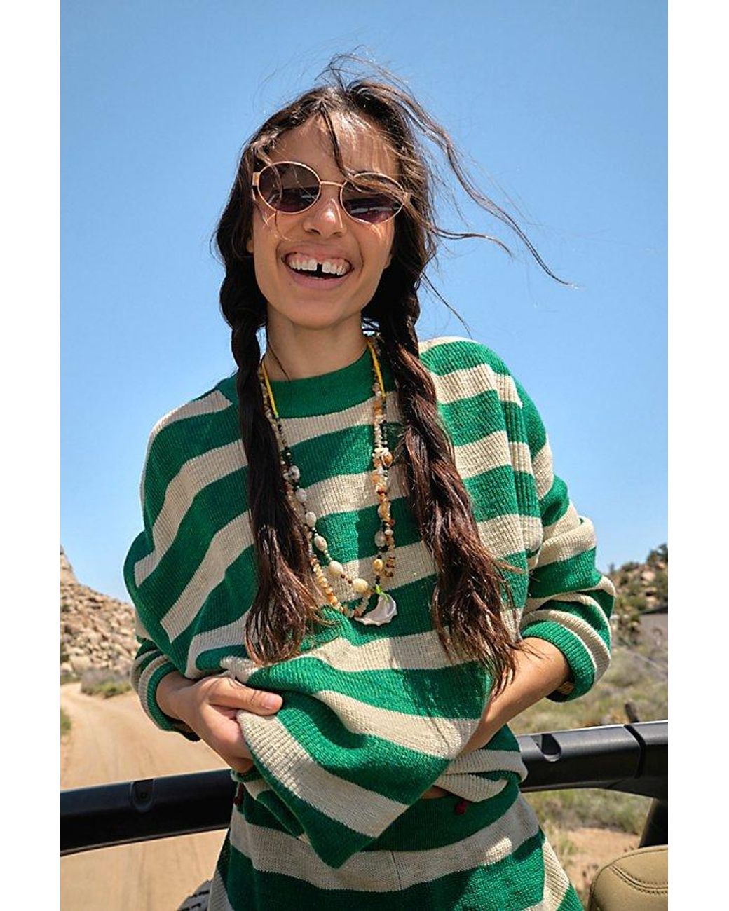 free-est Green Malibu Surf Sweater Co-Ord By