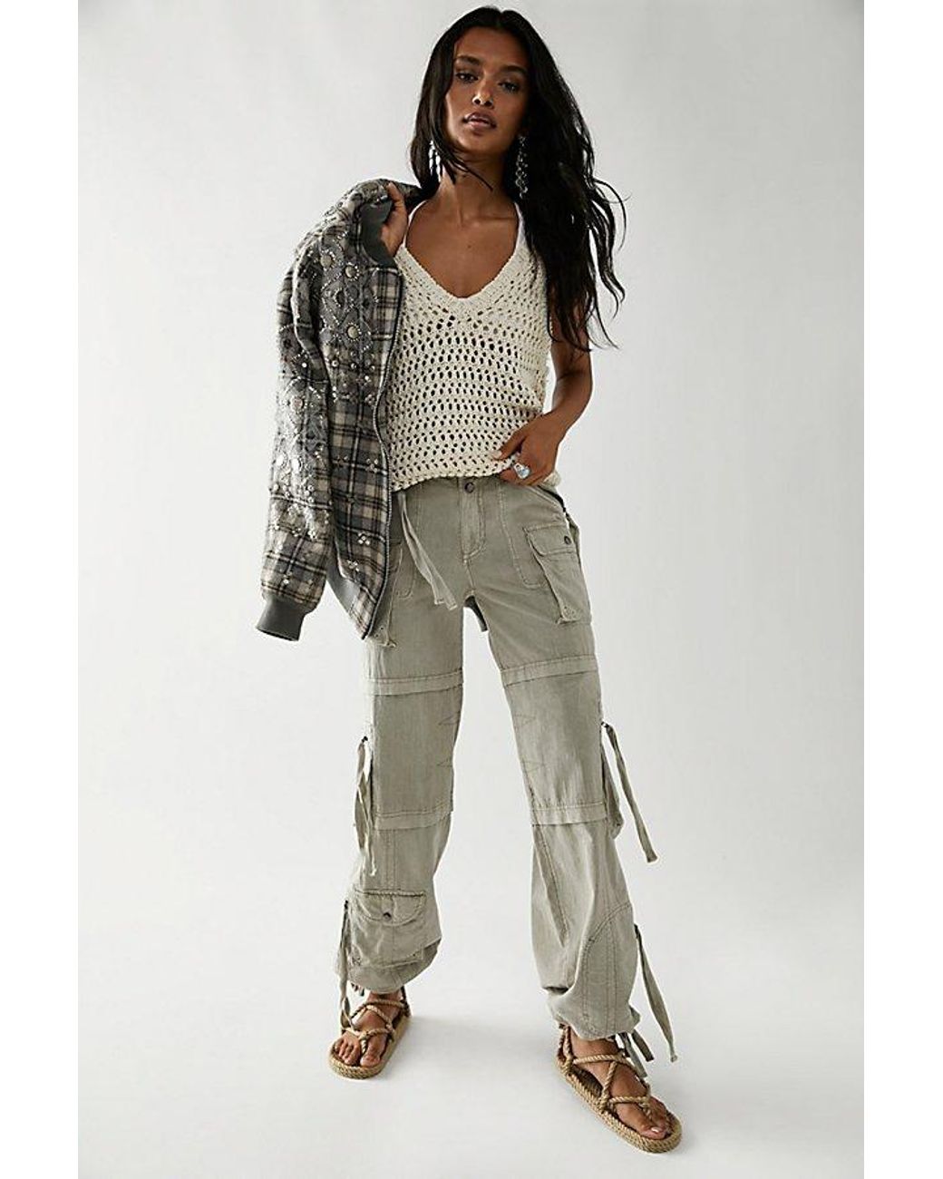 Free People Last Time Stacked Cargo Pants | Lyst UK