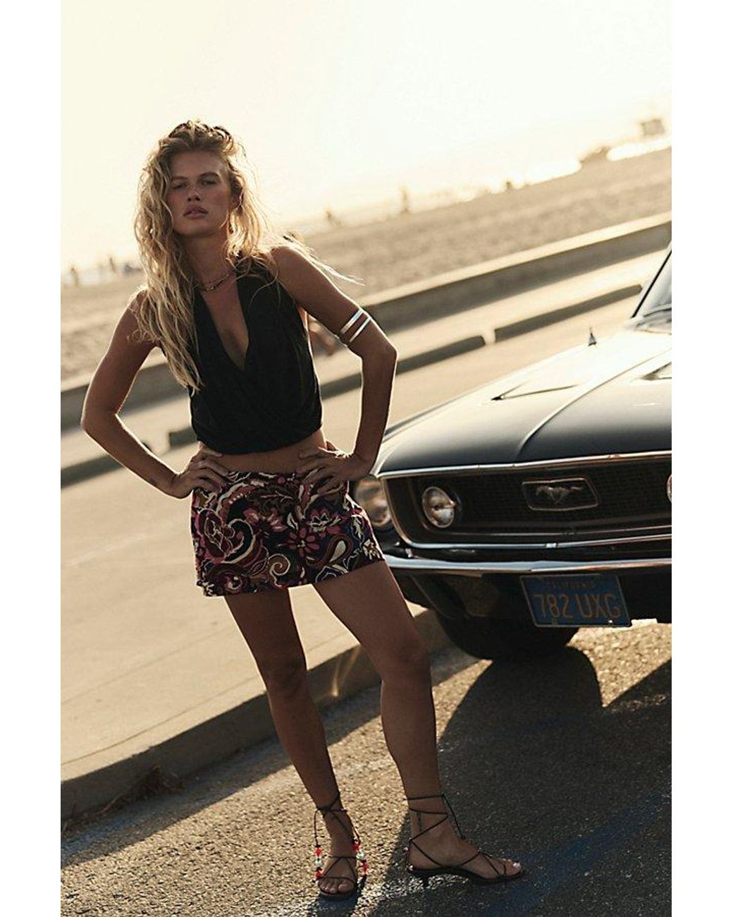 Free People Black Hallie Halter Top