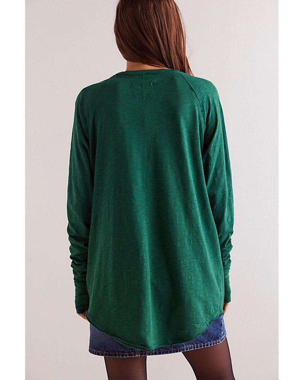 Free People Green Arden Tee