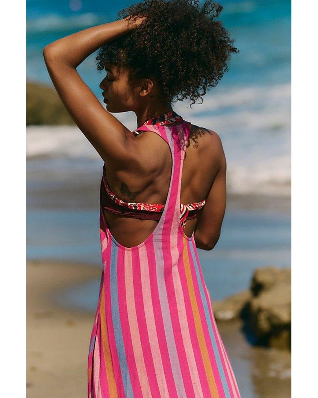free-est Multicolor Easy Does It Printed Maxi Dress By