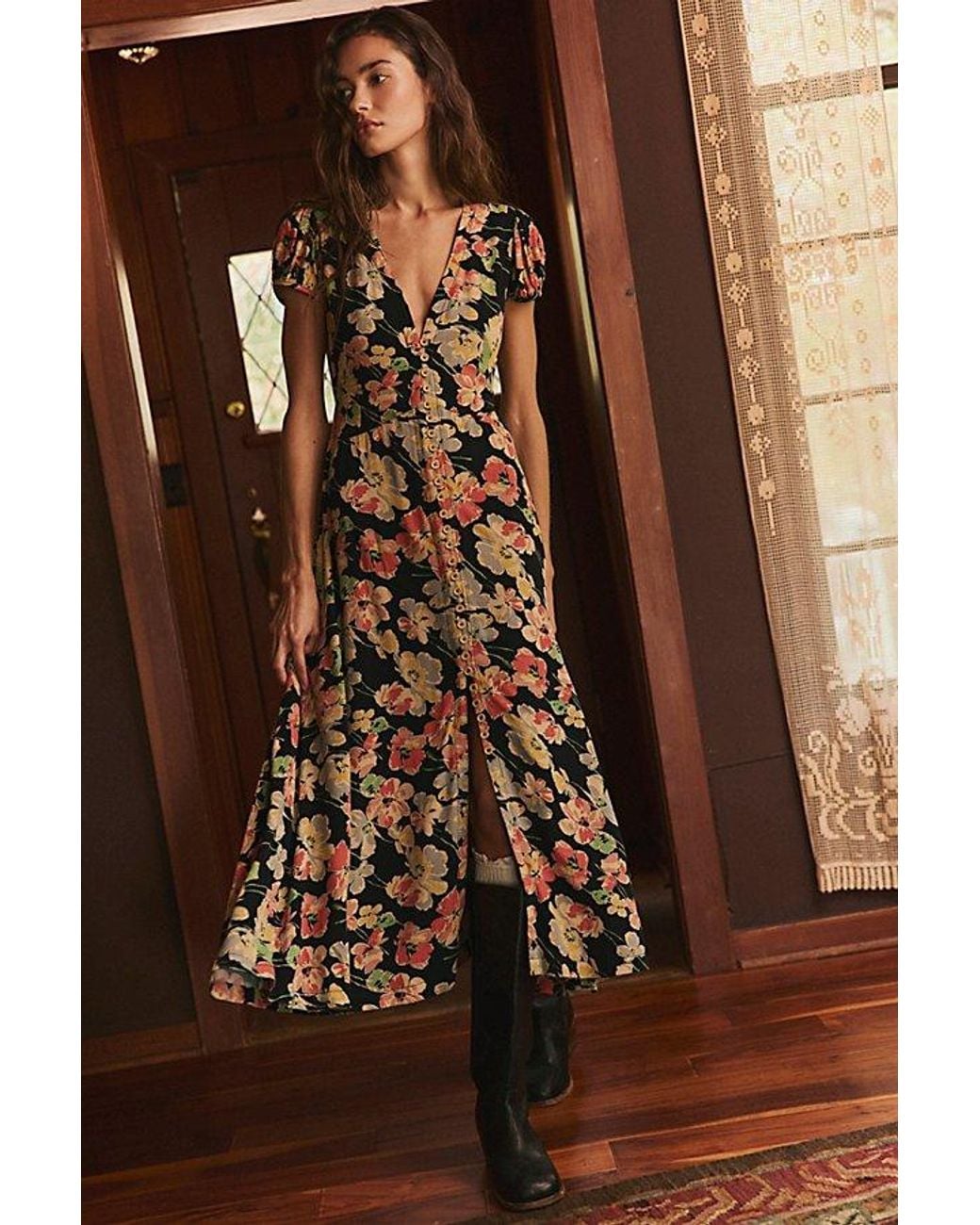 Free People Brown Need Me Midi Dress