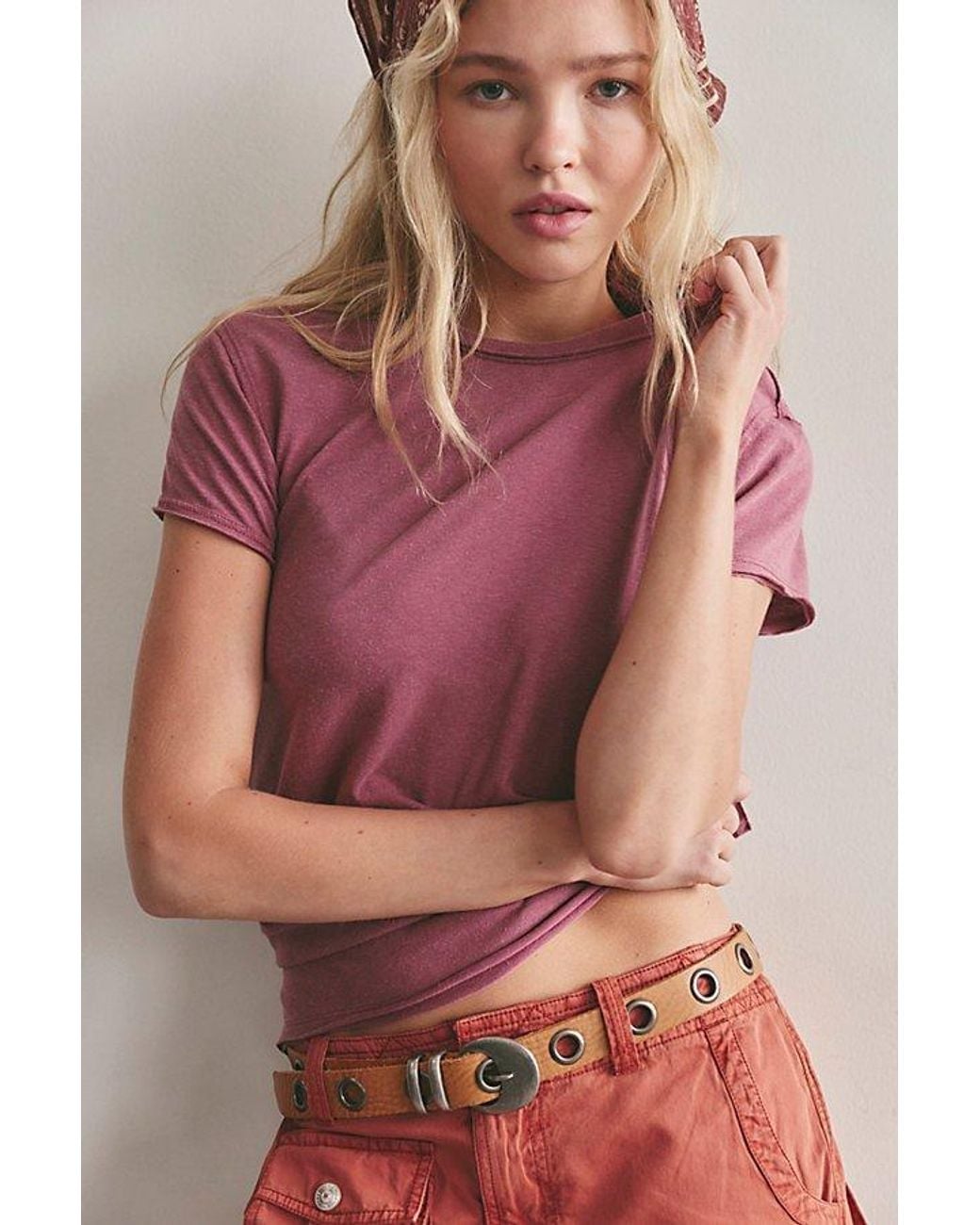 Free People Multicolor Rosebowl Grommet Belt