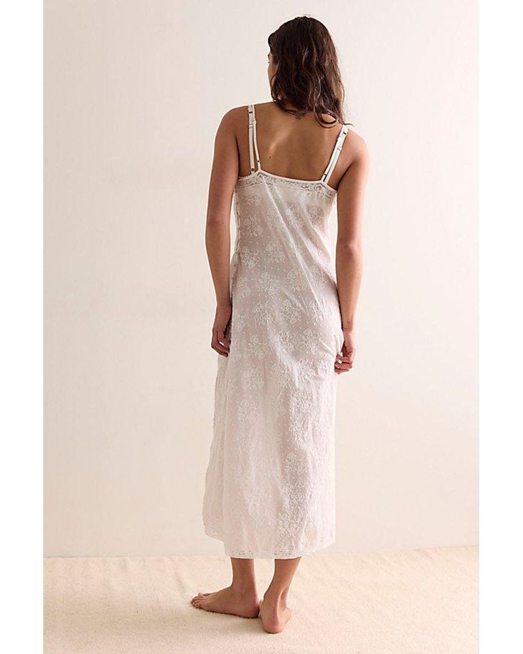 Intimately By Free People Natural Love Letter Midi Slip Dress By
