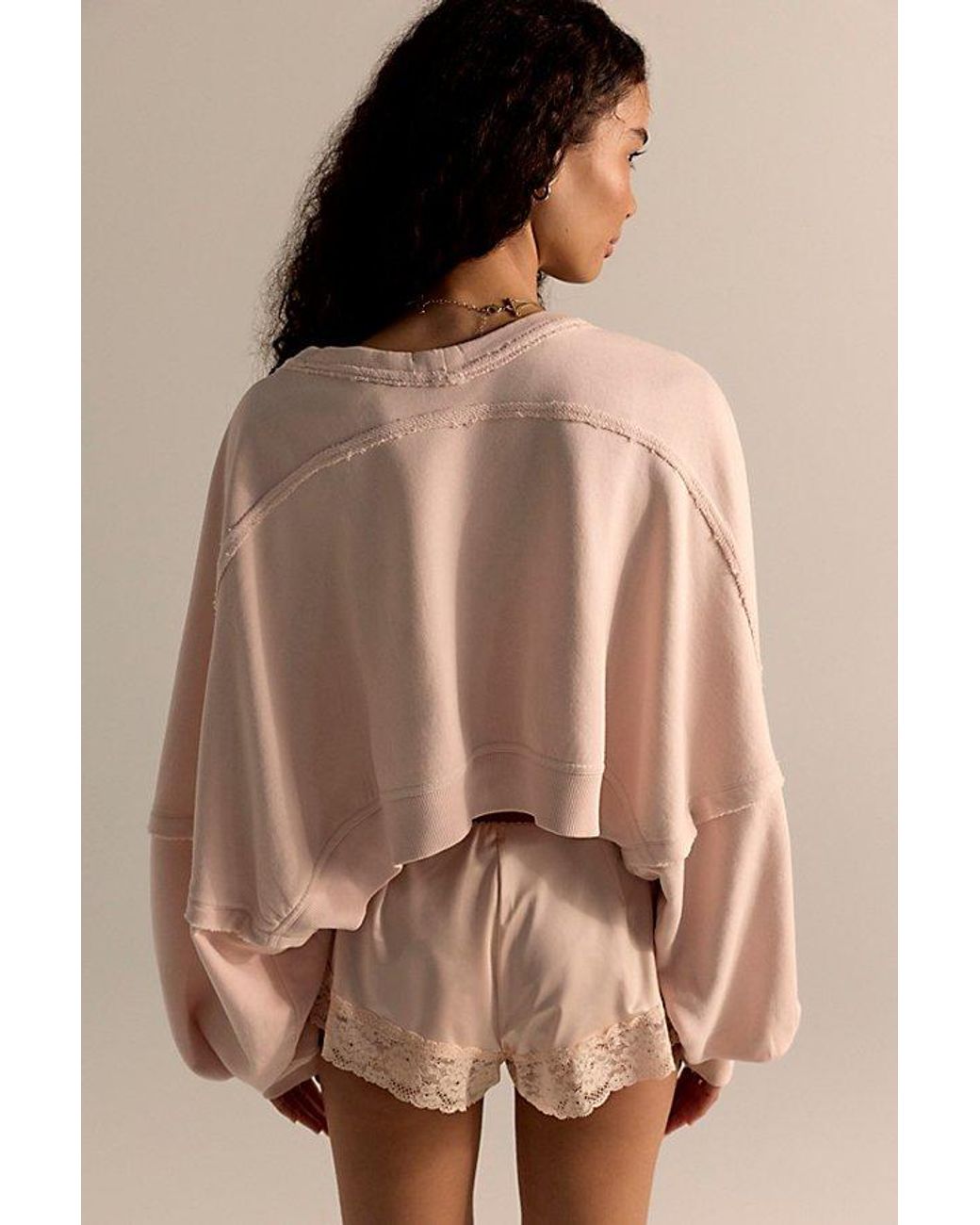 Free People Brown Shrug It Off Sweatshirt