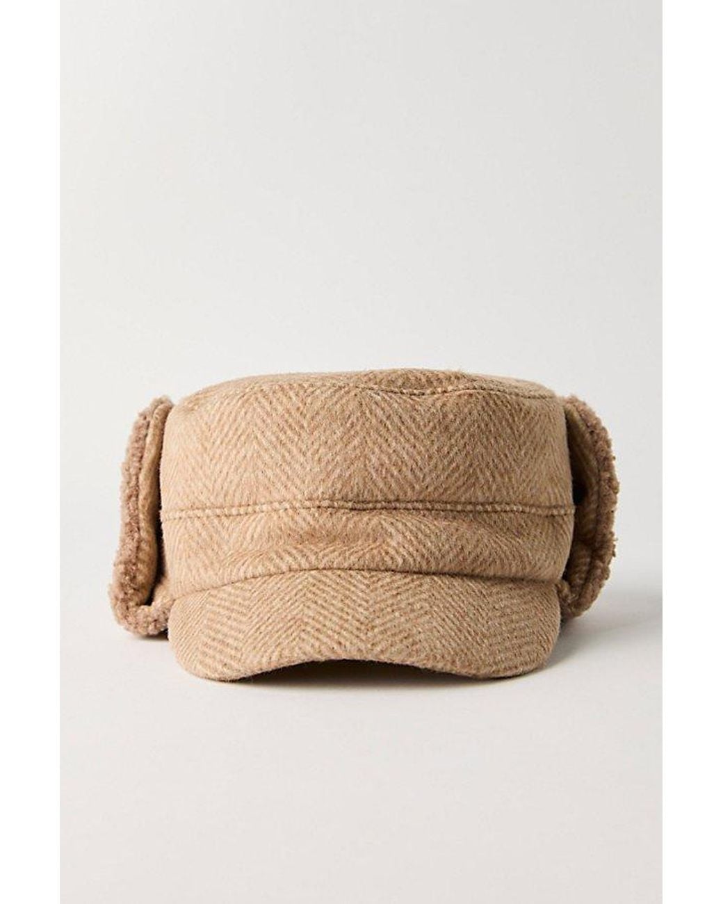 Free People Brown Cozy Convertible Cadet Hat