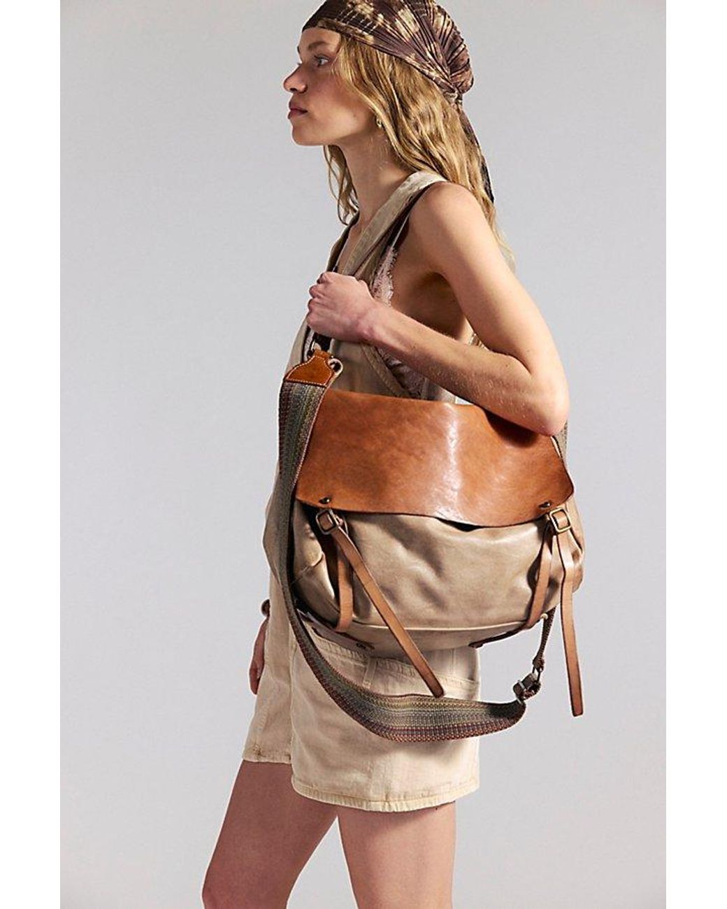 Free People Brown Benton Messenger Bag