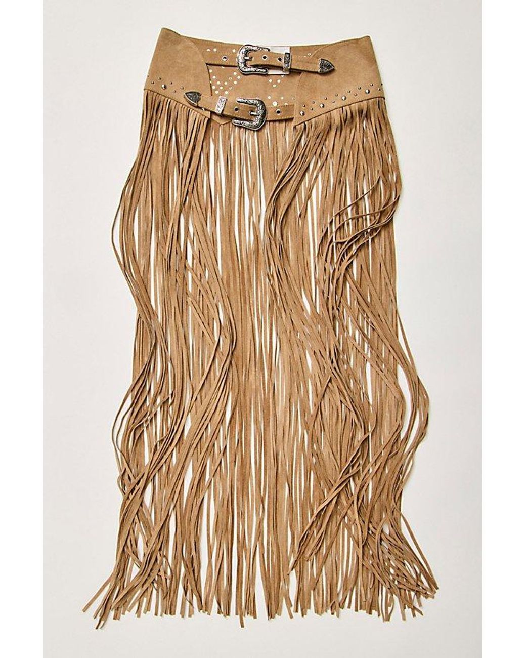 Urban Outfitters Natural Heart Em Maxi Skirt Belt