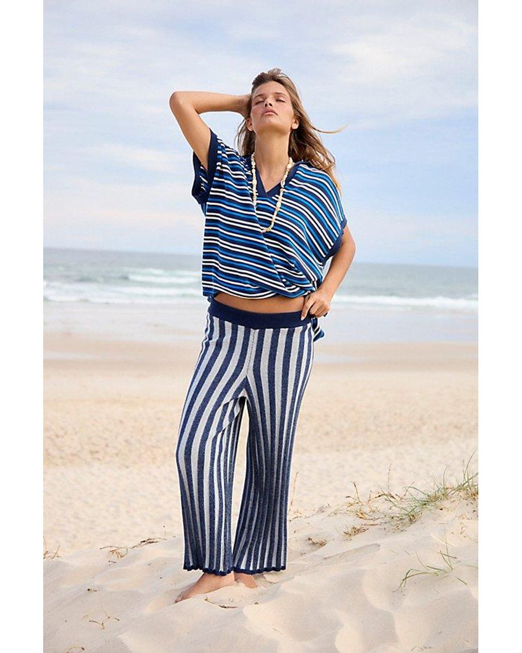 free-est Blue Miller Sweater Set