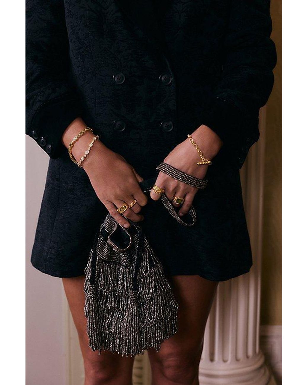 Daisy London Metallic X Free People Nellie Triple Stone Ring