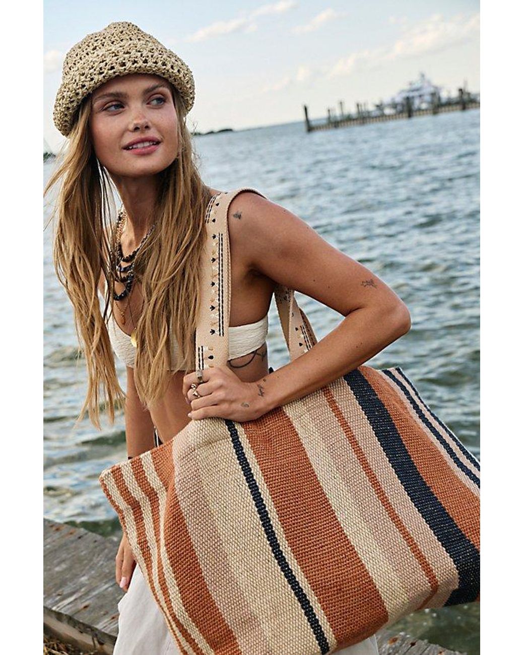 Free People Natural Copacabana Tote