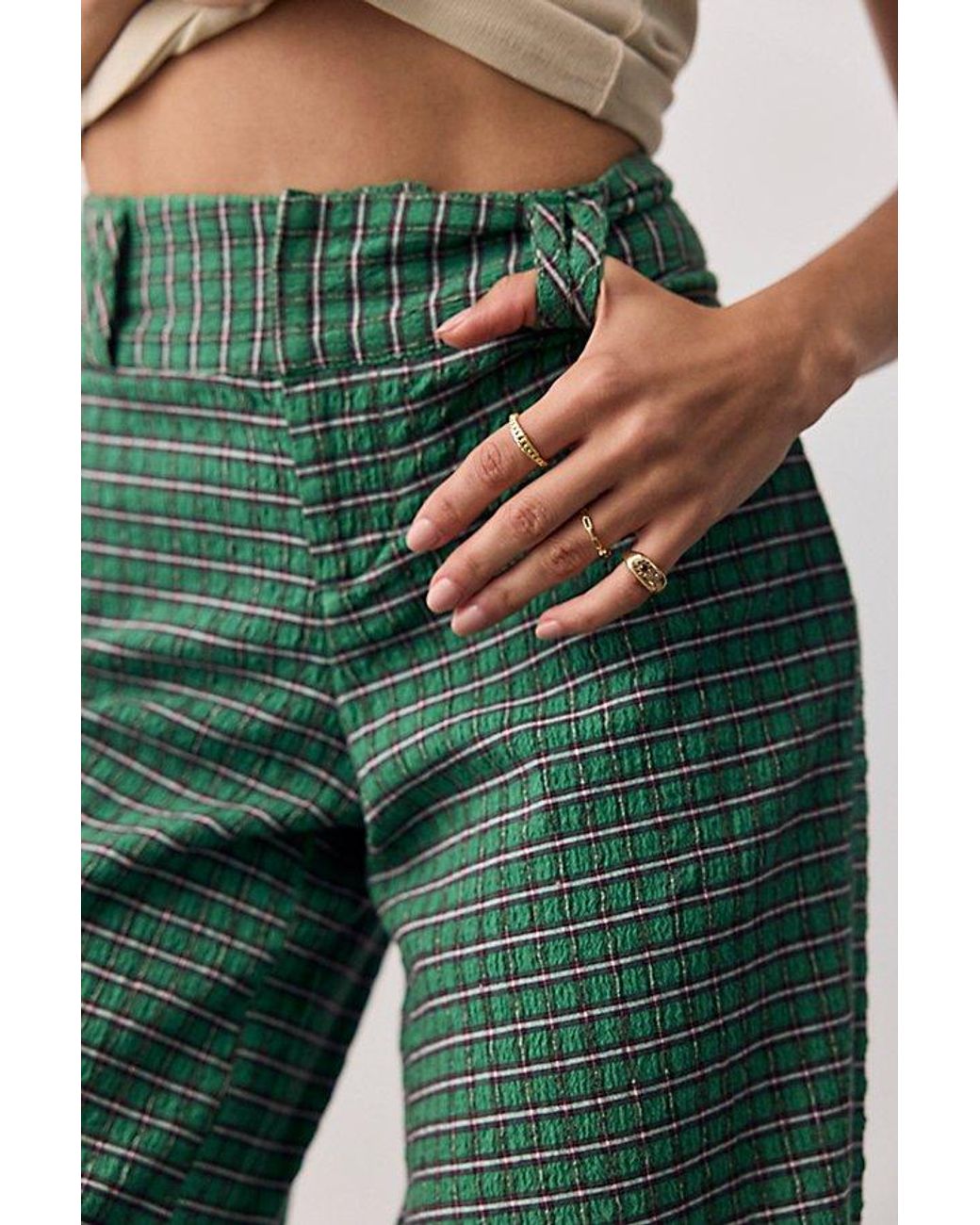 Free People Blue Time Flies Low-Rise Clean Trousers