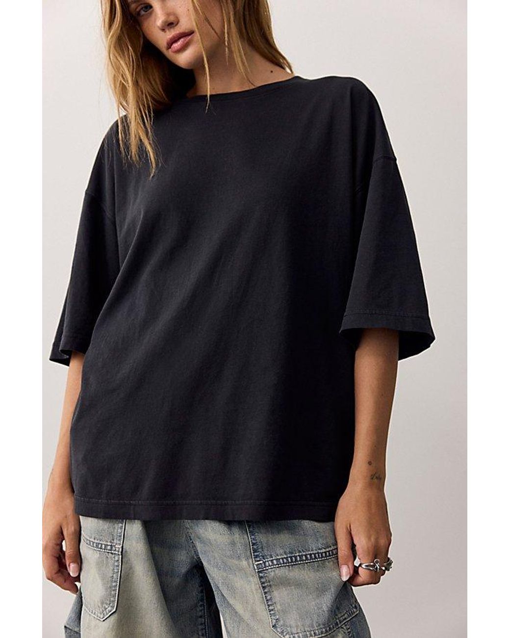 Free People Blue We The Free Perfect Oversized Tee