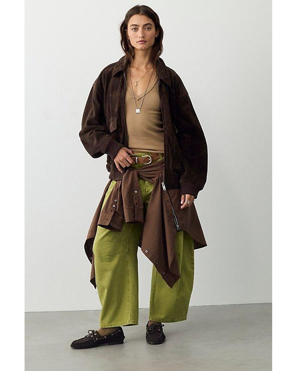 Free People Brown Neria V-Neck Tank Top
