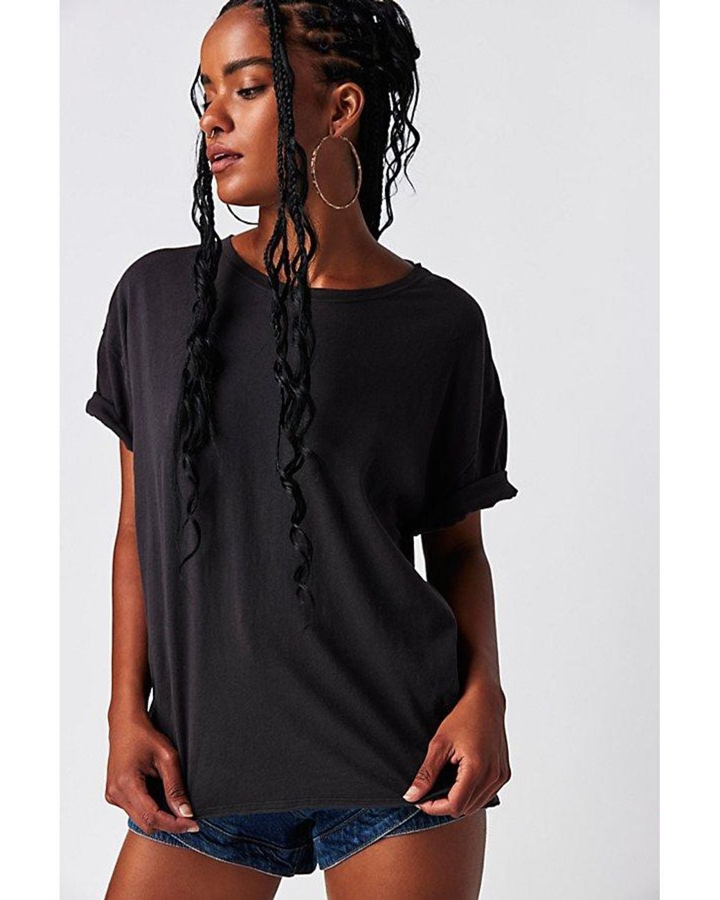Free People Nina Tee At Free People In Black, Size: Xs