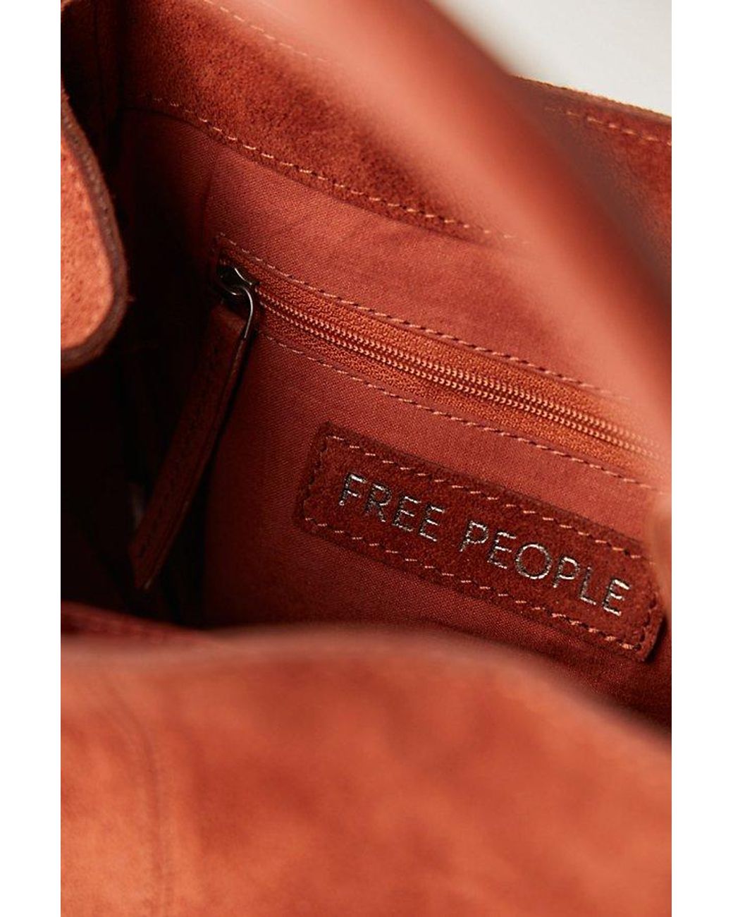 Free People Red Barlow Suede Bucket Bag
