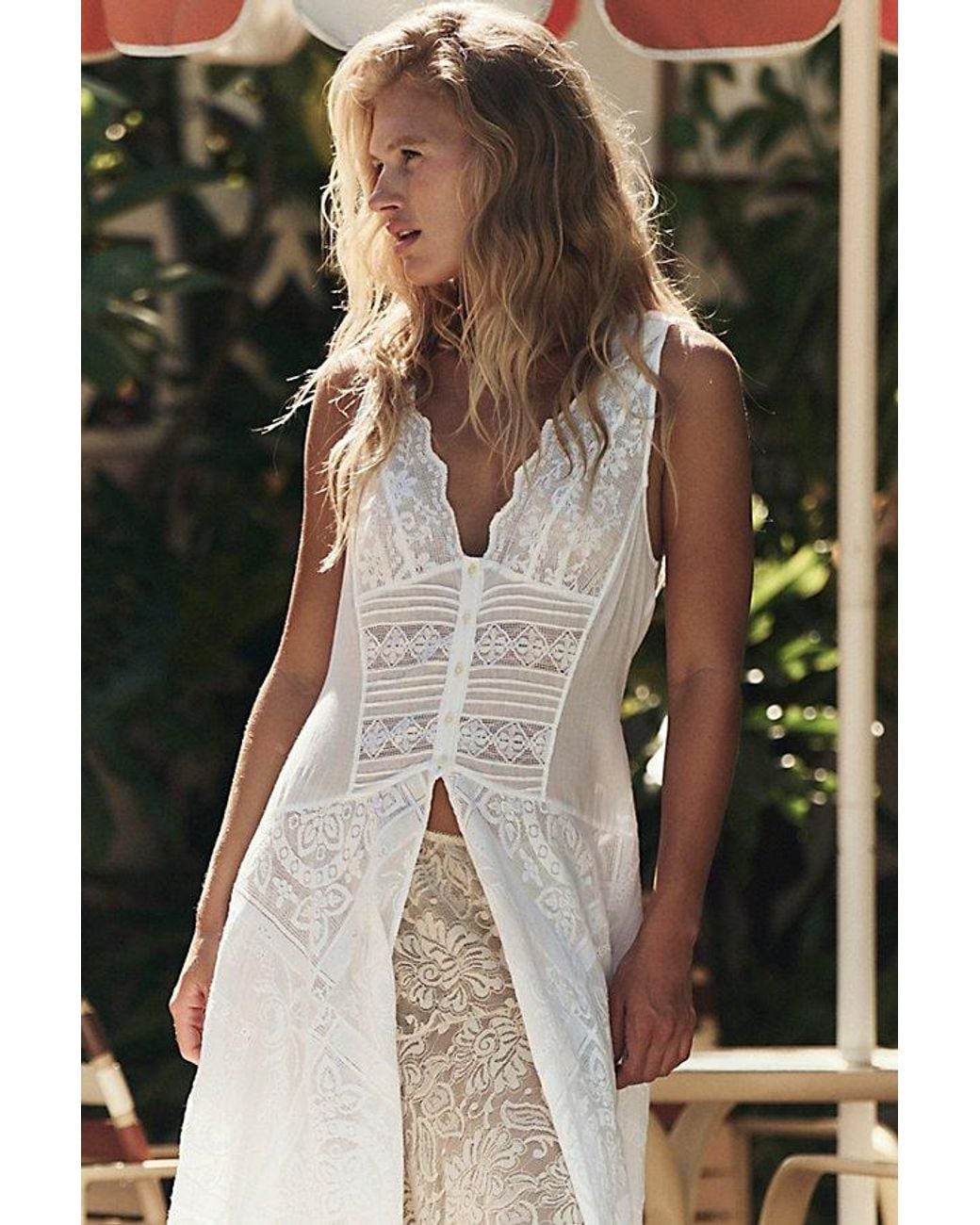Free People Black Darcy Hooded Lace Maxi Top