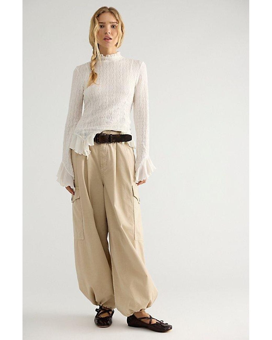 Free People Natural Hope Long Sleeve Blouse