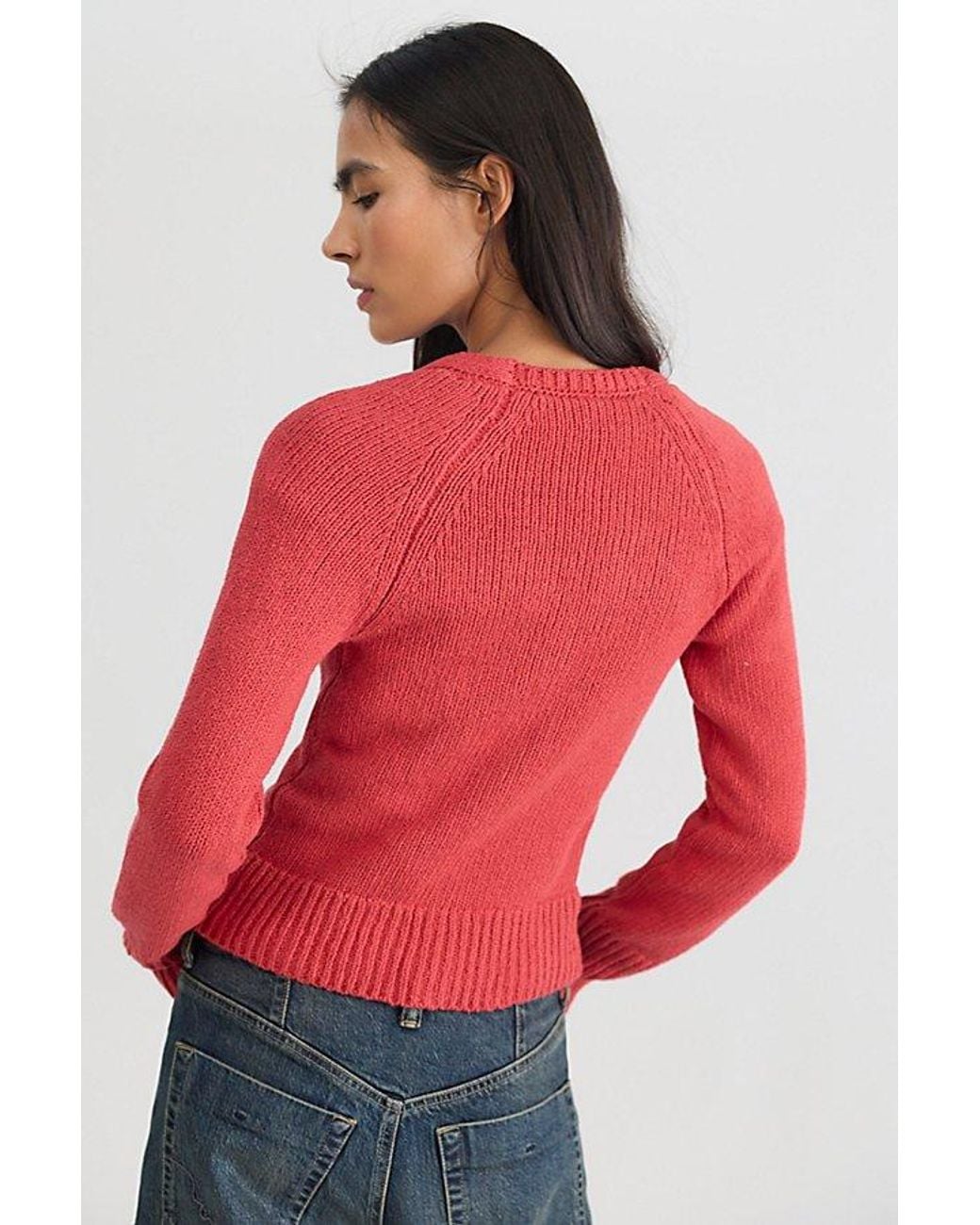 Free People Red Mila Cardi