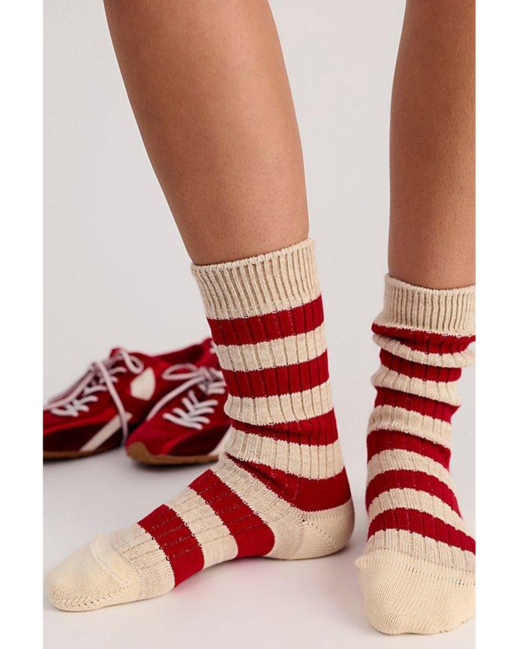 Thunders Love Red Nautical Turn Socks