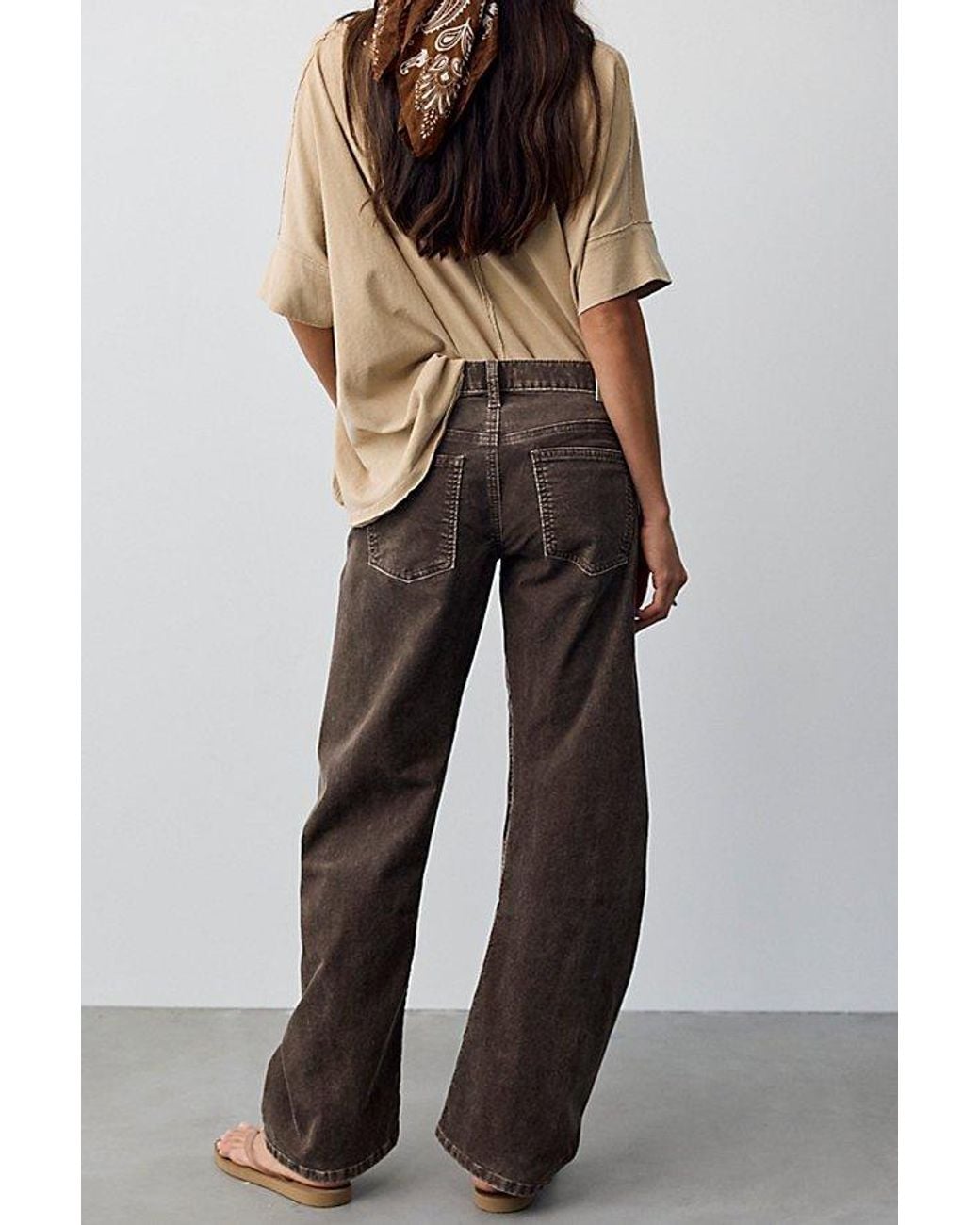 Free People Multicolor Fable Washed Cord Twisted Jeans