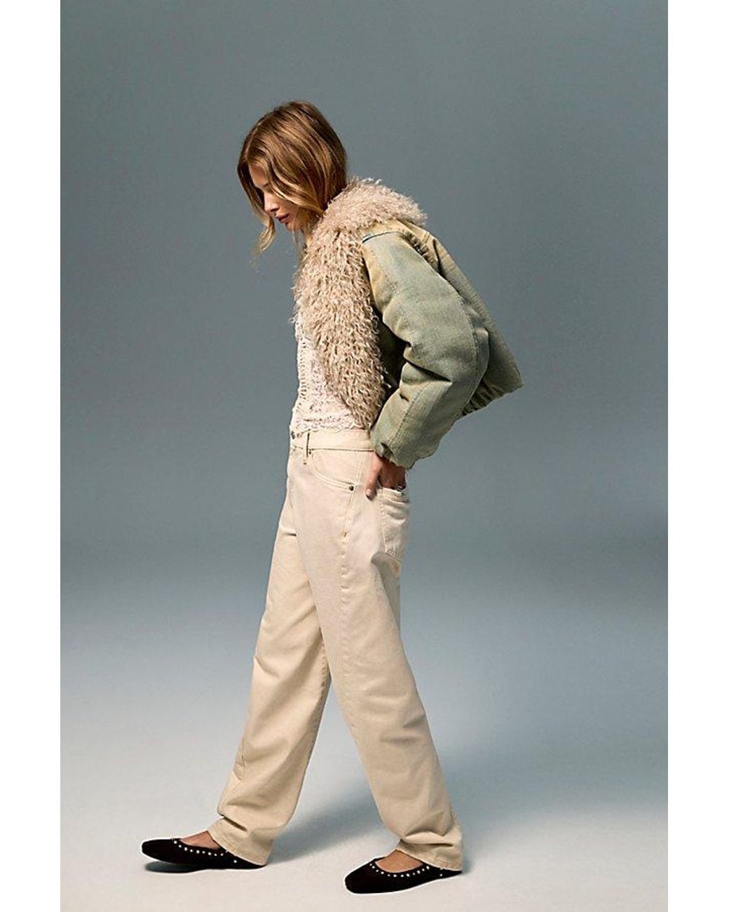 Free People Gray Kemper Slim Tapered Jeans