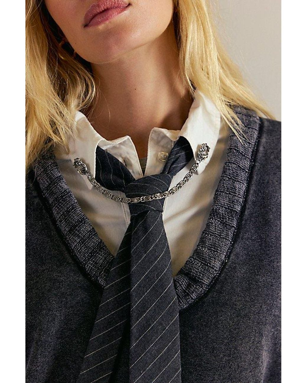 Free People Gray Chancellor Pin