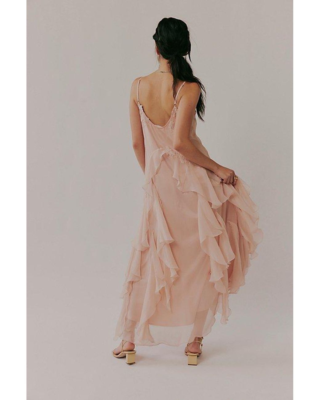 nigel preston floating angel chiffon maxi dress cream Nigel Preston Floating Angel Chiffon Maxi Dress in Natural