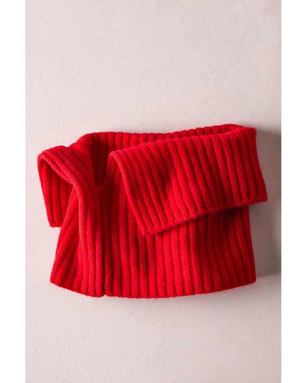 Free People Red Cashmere Snood