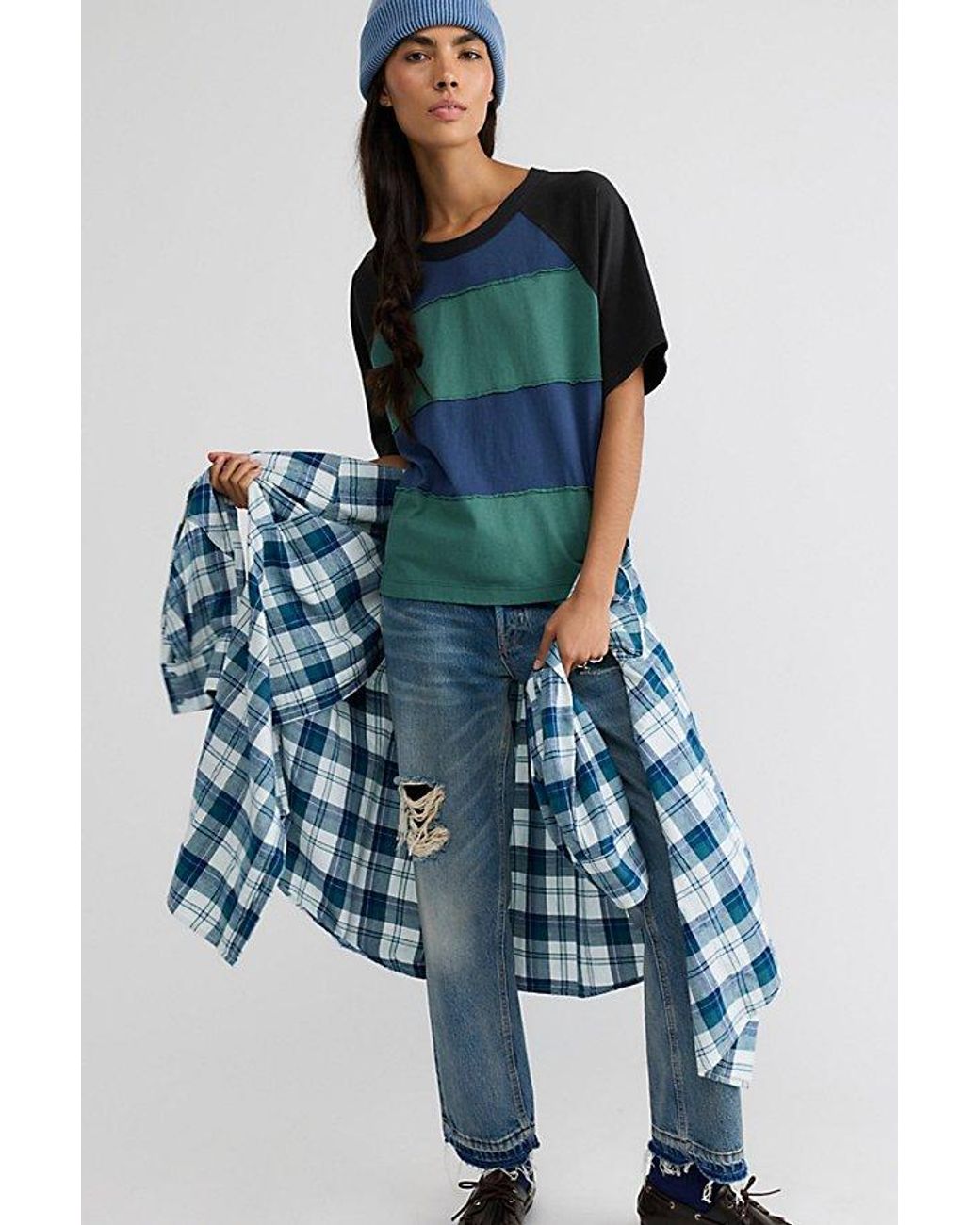 Ragabond Green Reclaimed Raglan Tee By
