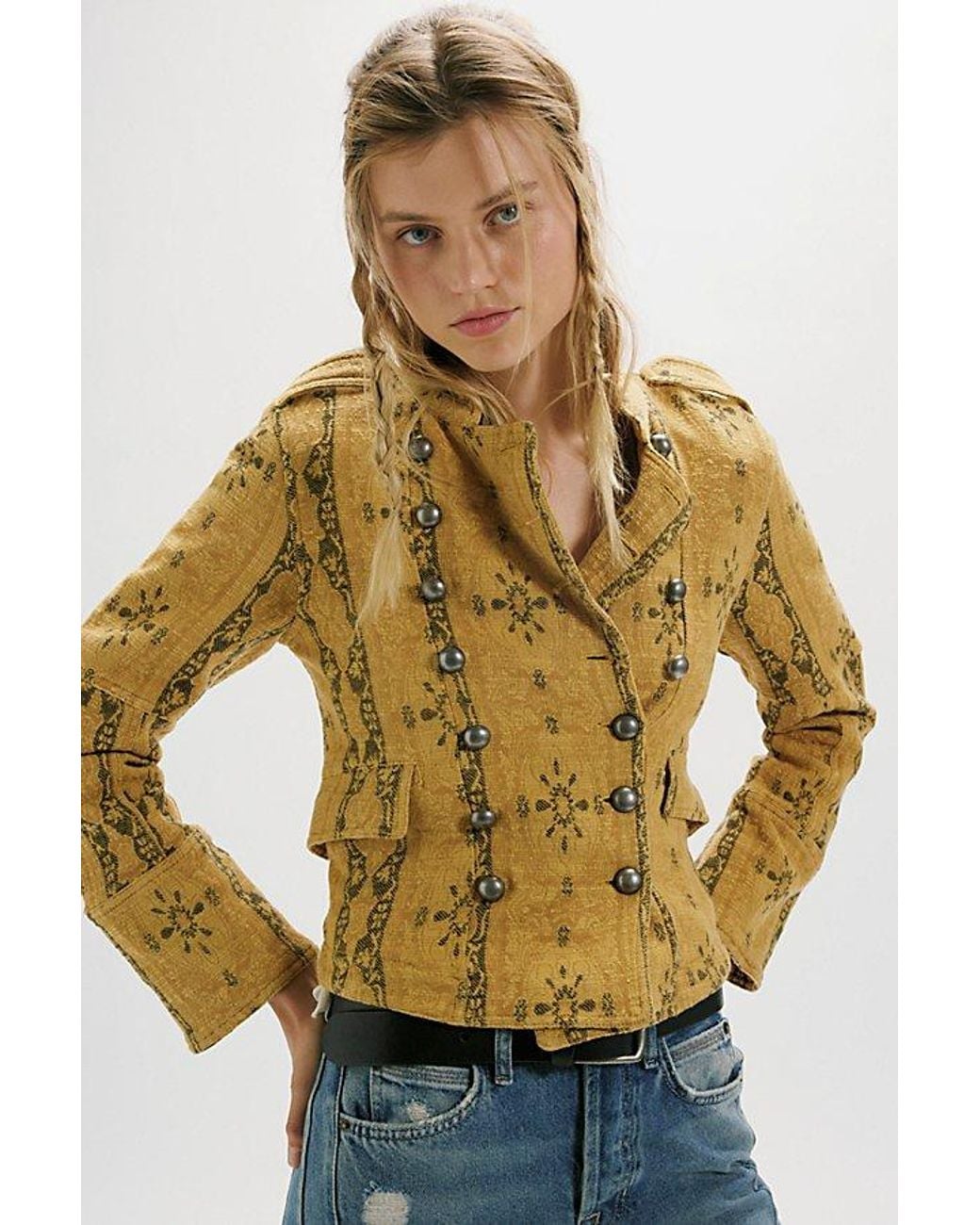 Free People Multicolor Lotty Jacquard Band Jacket