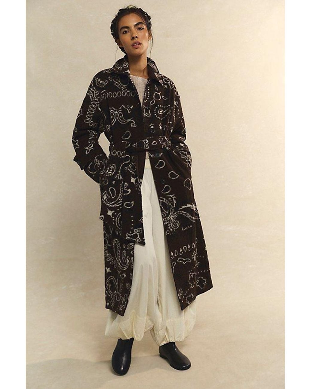 Free People Natural Simone Italian Wool Coat Jacket