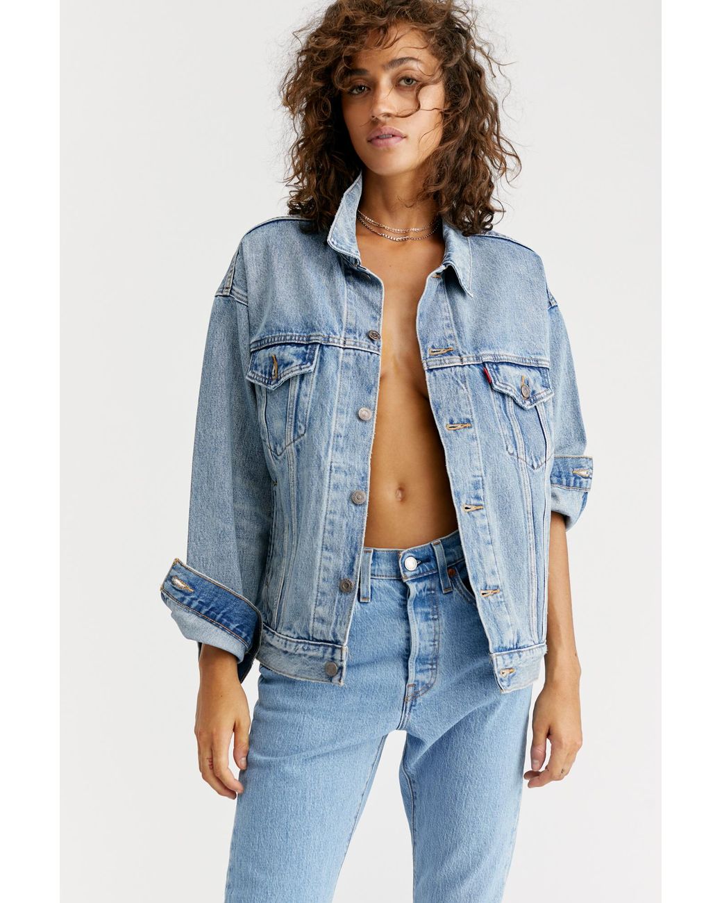 Free People Denim Dad Trucker Jacket By 