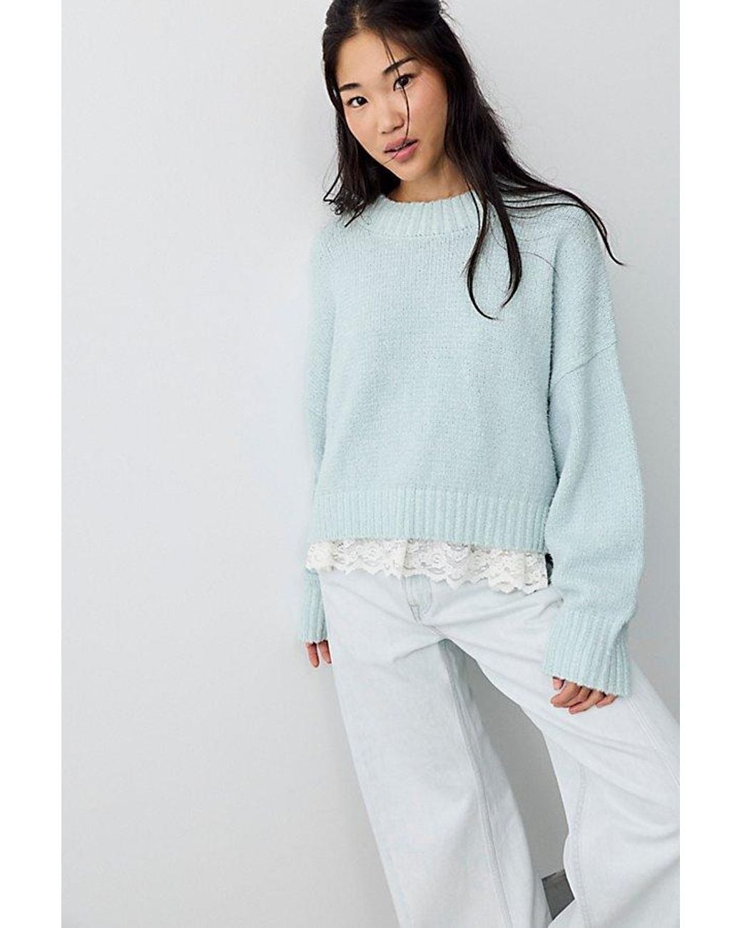 Free People Multicolor Laguna Crew Neck Cotton Pullover