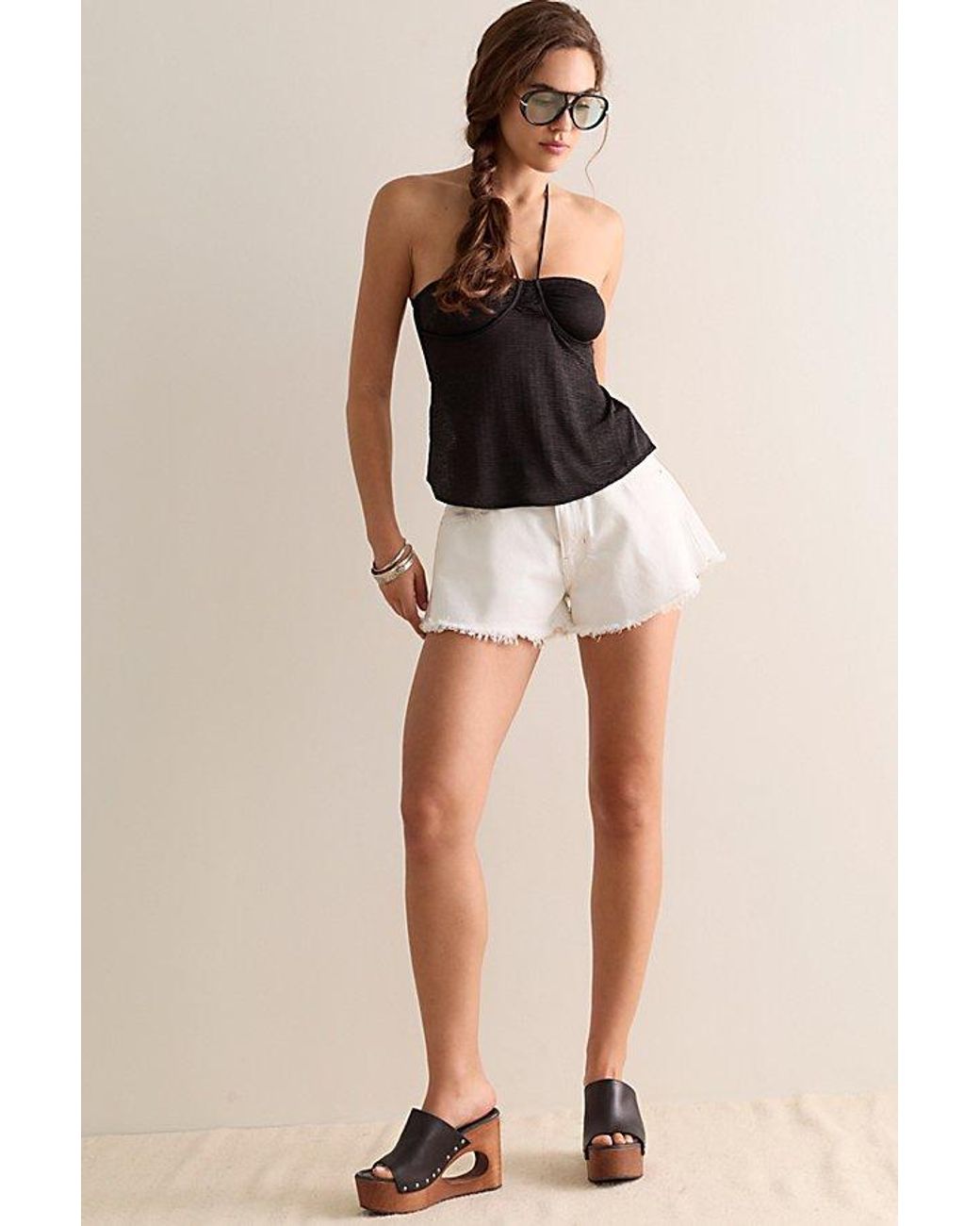 Intimately By Free People Black Evening Out Halter Top By