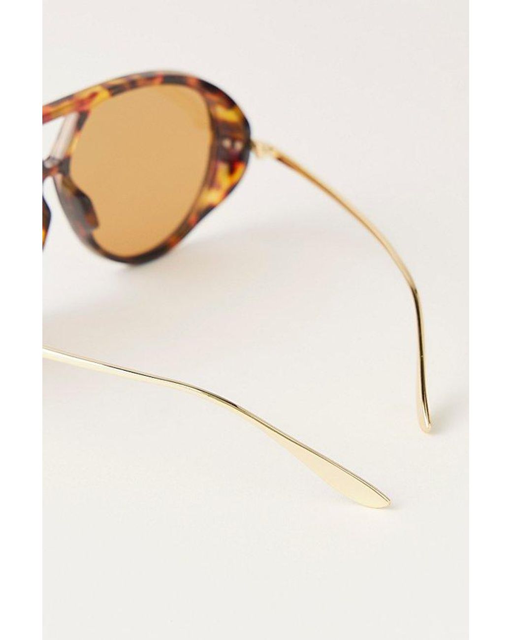 Free People Brown Sunday Afternoon Oversized Aviator Sunglasses