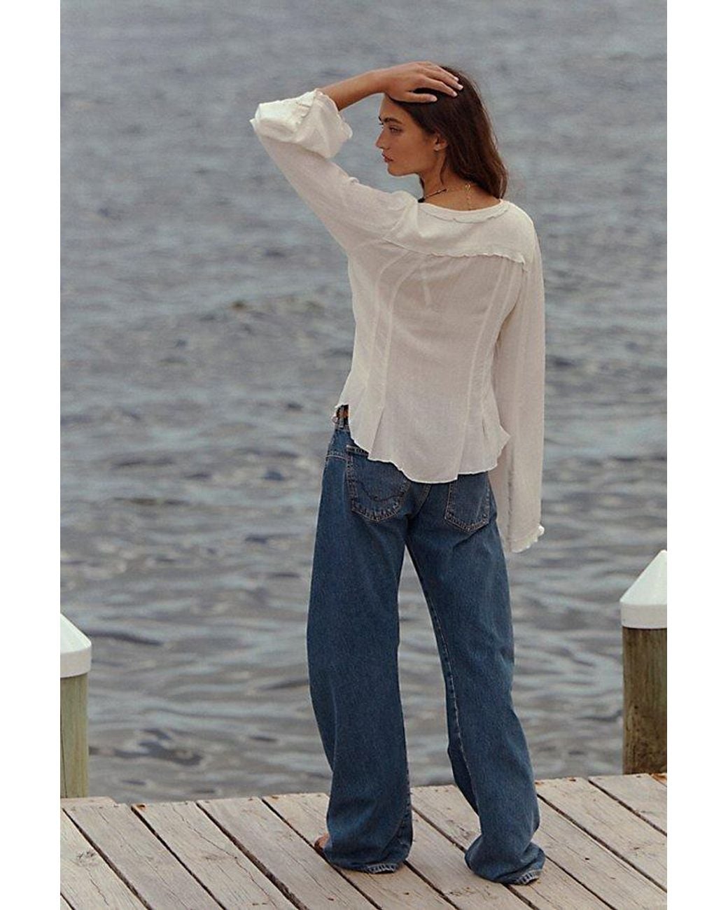 Free People Natural Amorella Blouse