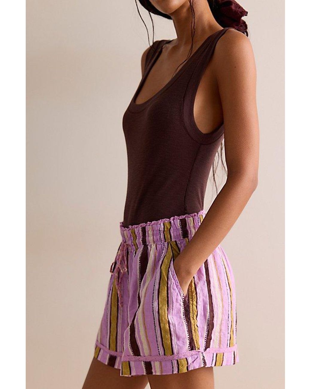 Intimately By Free People Red On Repeat Lounge Shorts By
