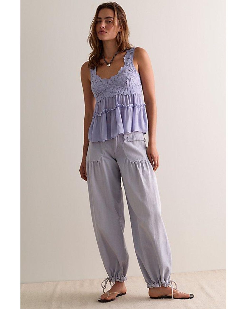 Free People Purple Petal Party Shapeless Cami