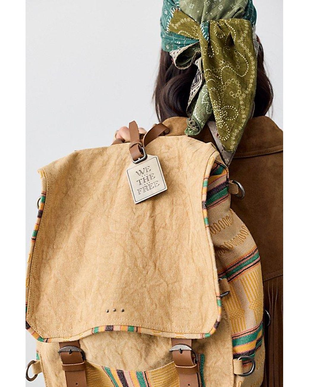 Free People Natural We The Free Patchwork Backpack