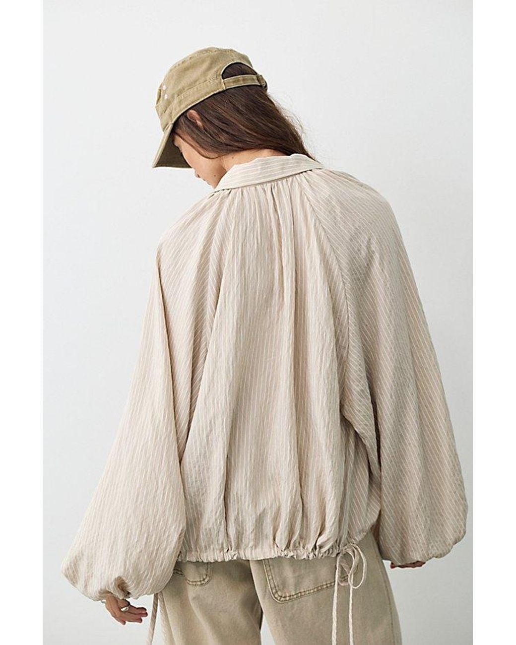 Free People Brown My Bubble Button Down Top
