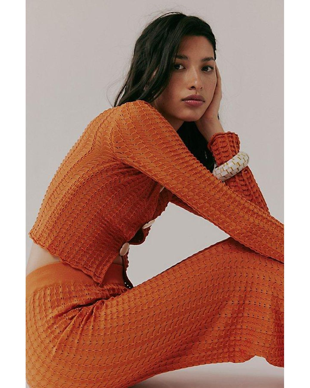 Free People Red Marlowe Pant Set