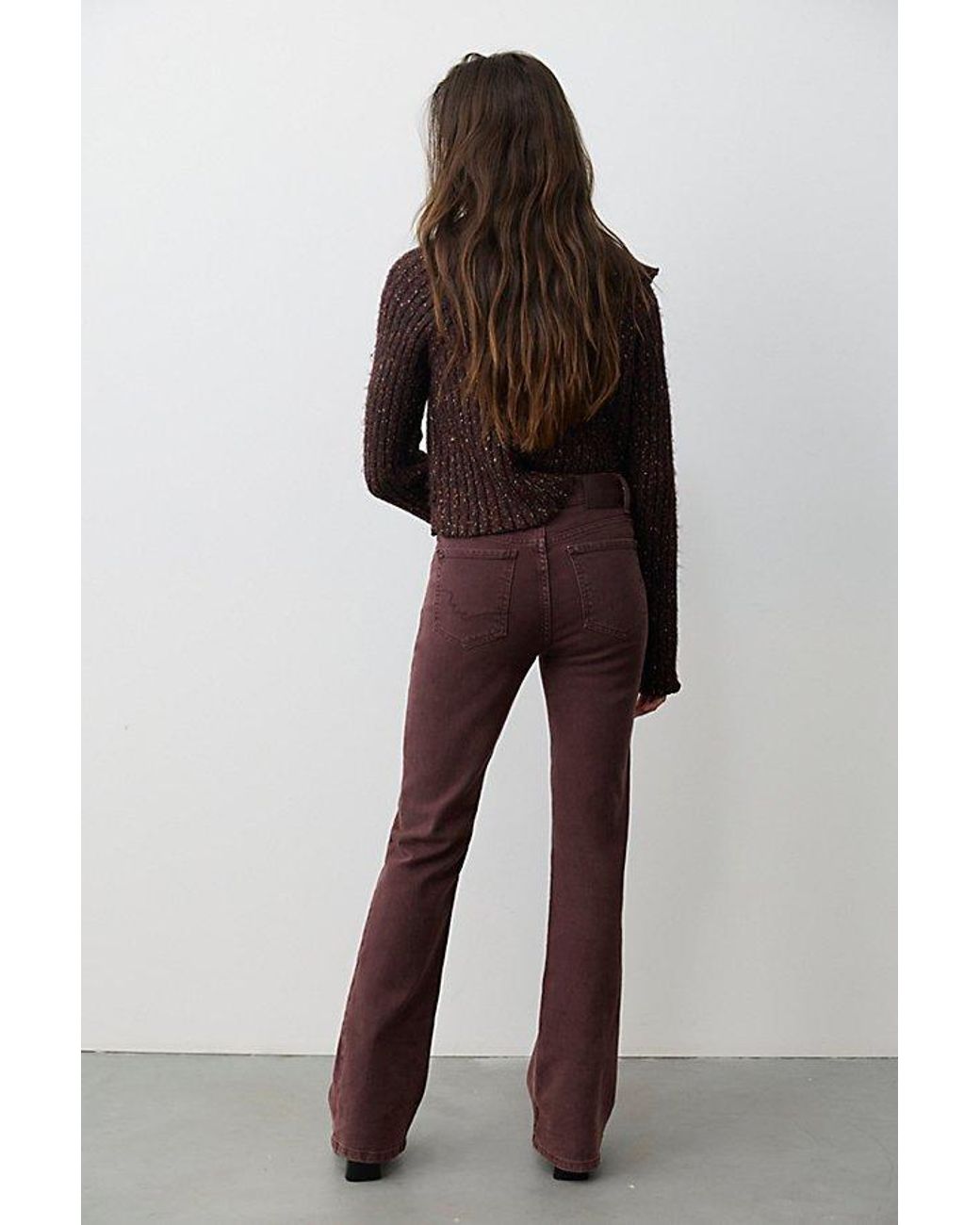 Free People Multicolor Double Knot High-Rise Straight Bootcut Jeans