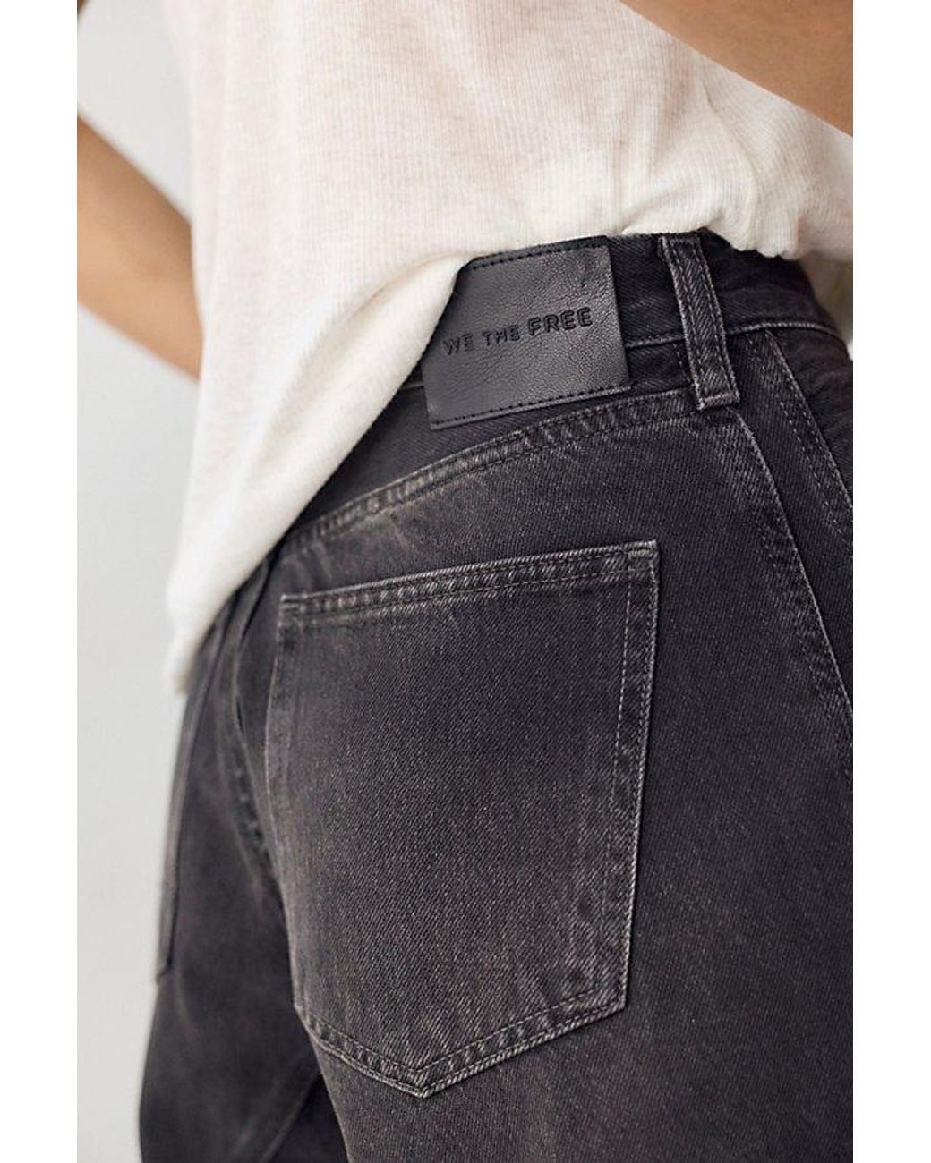 Free People Black Jax Articulated Cropped Jeans