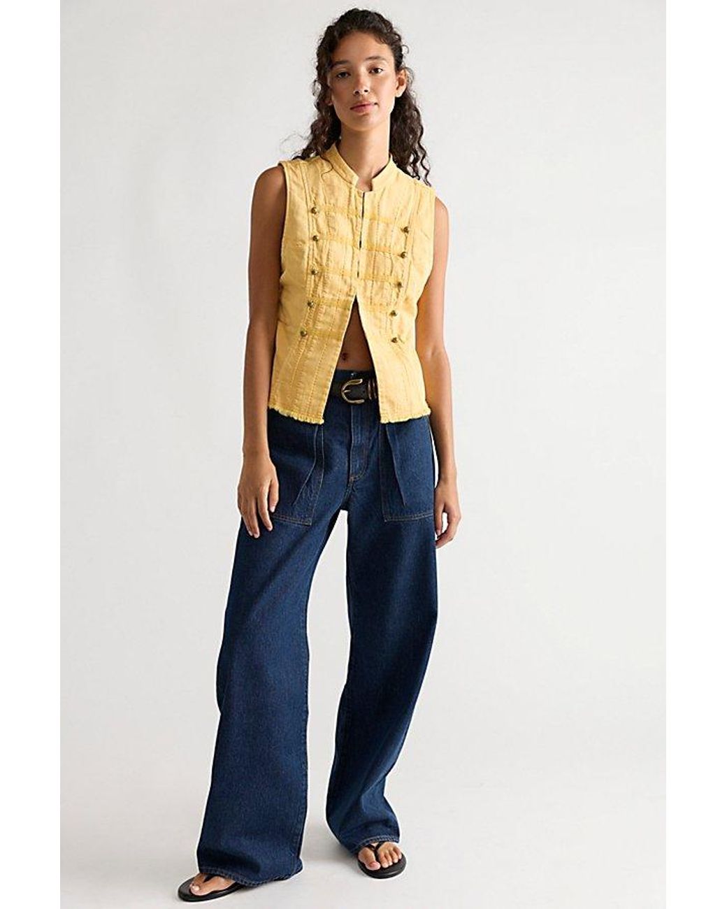 Agolde Blue Low Curve Utility Jeans