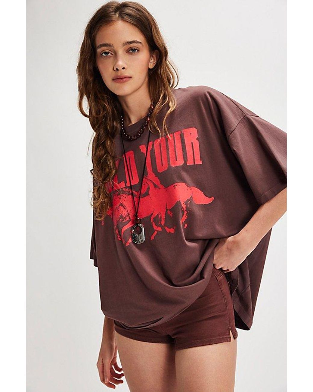 Daydreamer Red Hold Your Horses Tee By