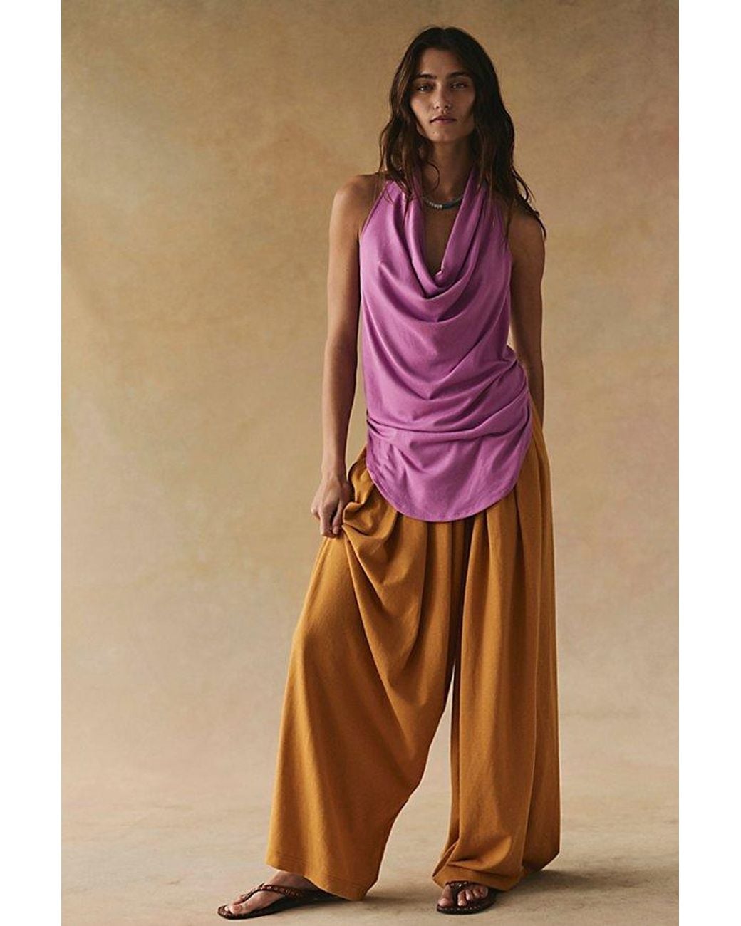 free-est Purple Good Feels Halter Tunic By