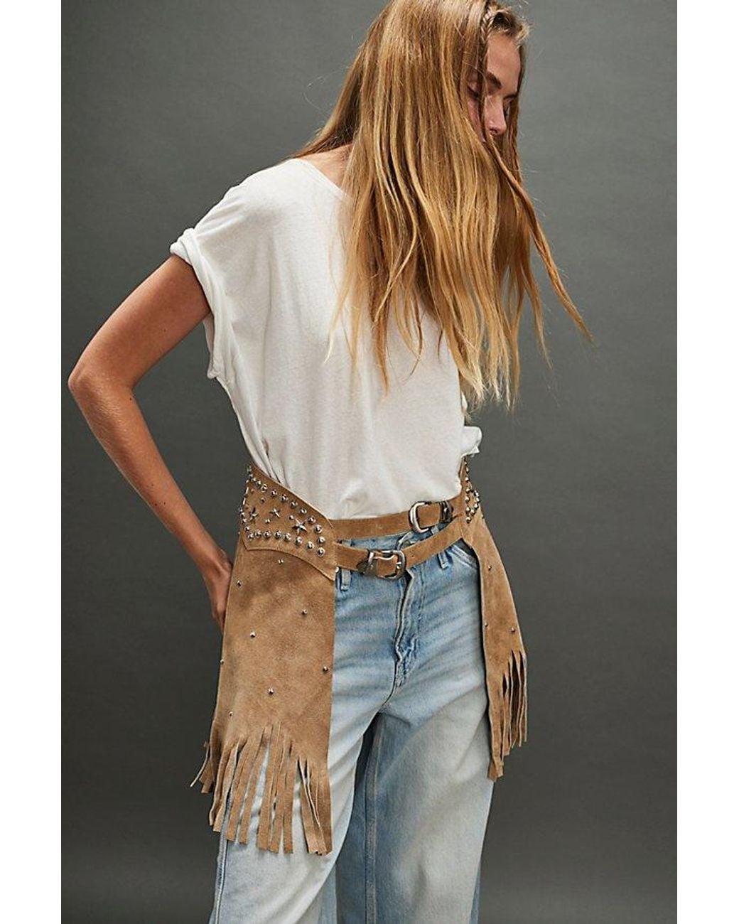NWT Free People Daytona Leather Skirt Belt- Lg FREE PEOPLE FP Collection - Daytona Leather Skirt Belt  main image 4