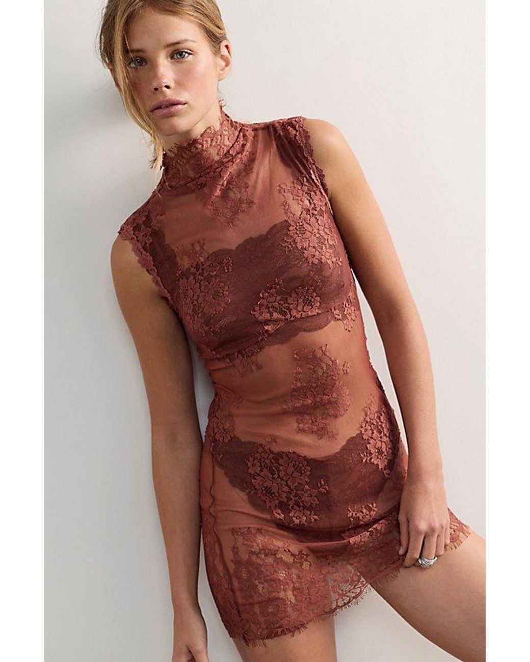 Intimately By Free People Red One More Time Mini Slip Dress By