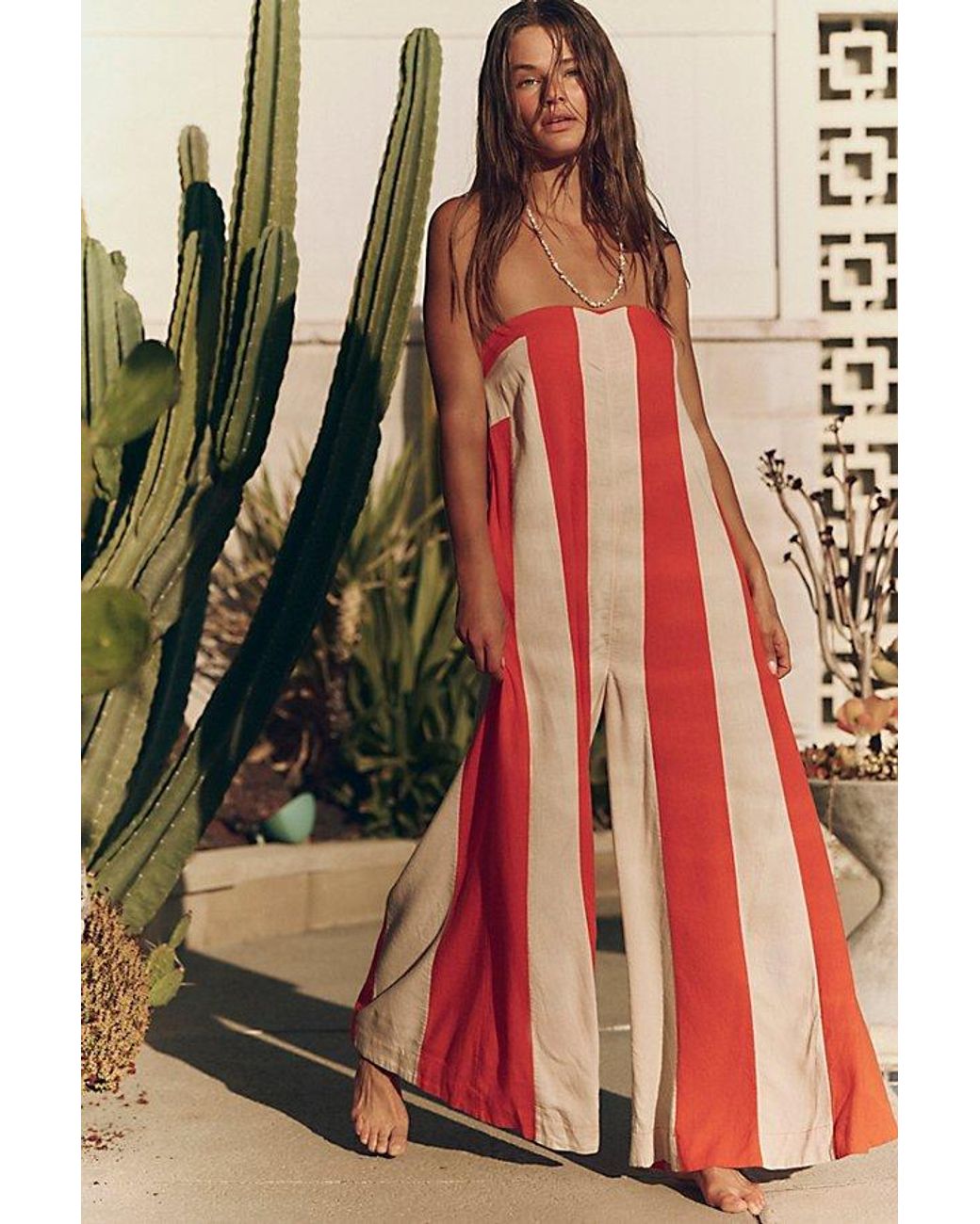 free-est Red Eden Jumpsuit